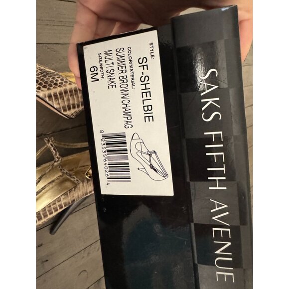 Saks Fifth Ave snake skin heels Size 6 - Picture 5 of 5